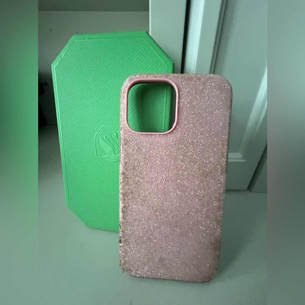 SWAROVSKI Pink Crystal Iphone High smartphone case Protective Case With Box
